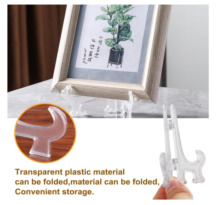 Set 30 suporturi din plastic (easel) 3″ & 4″ – suport foto, farfurii, cărți, DVD-uri [5]