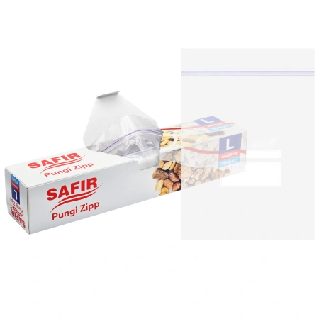 Pungi alimentare plastic cu ziplock, 260x300 mm, SAFIR L, 10 buc/set, 012971 [3]
