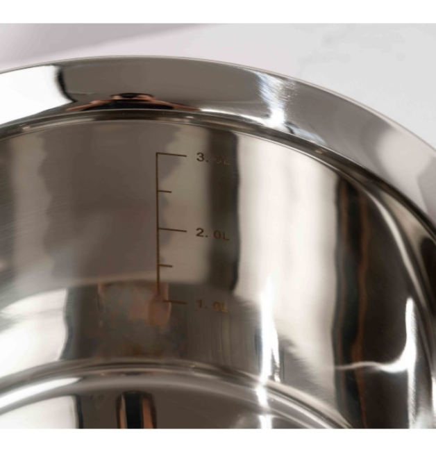Oala pentru lapte, 4 litri, otel inoxidabil, capac inox, Rosberg, inclusiv inductie [8]