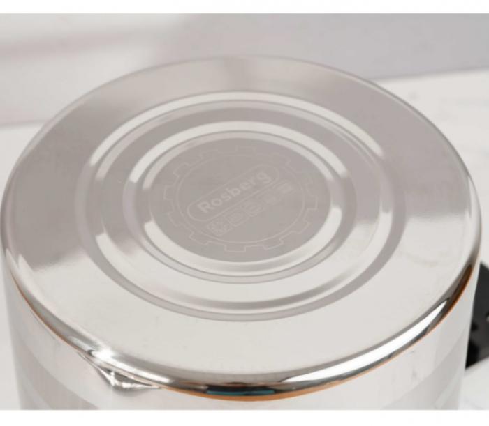 Oala pentru lapte, 5 litri, otel inoxidabil, capac inox, Rosberg, inclusiv inductie [9]