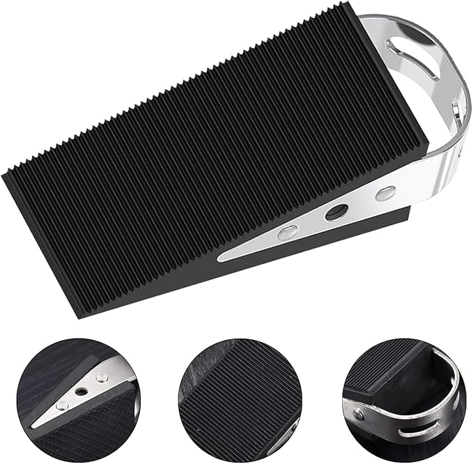 Set 4 opritoare de usa BetterJonny din cauciuc solid cu suport din otel inoxidabil, protejeaza podeaua si peretii, pentru toate tipurile de suprafete [5]