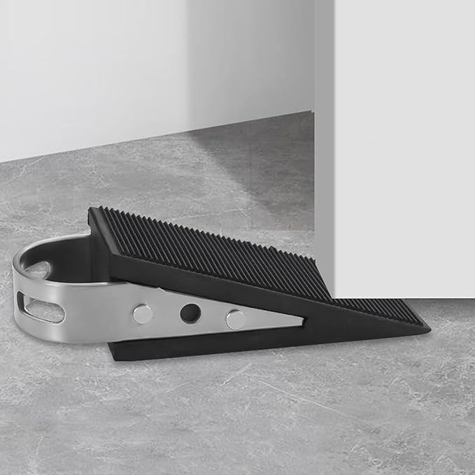 Set 4 opritoare de usa BetterJonny din cauciuc solid cu suport din otel inoxidabil, protejeaza podeaua si peretii, pentru toate tipurile de suprafete [2]