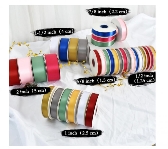 Panglică satin TONIFUL verde – 2 cm × 45 m, lucioasă, ideală pentru cadouri, buchete și crafting - TONIFUL [3]
