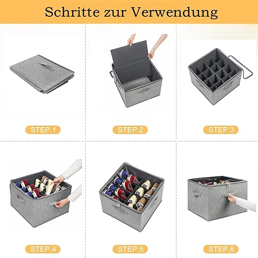 Set 2 organizatoare pantofi Arsey, 16 compartimente, pliabile, capac transparent, economisire spatiu, gri [3]