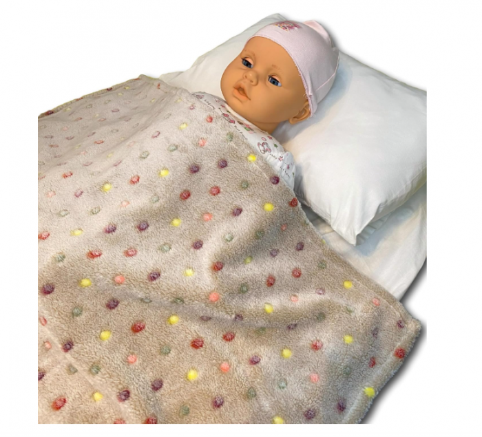 Pătură bebeluși ultra-moale (80 × 100 cm) – pluș Oeko-Tex, sigură, pentru pătuț și cărucior, pentru primăvară și iarnă [4]