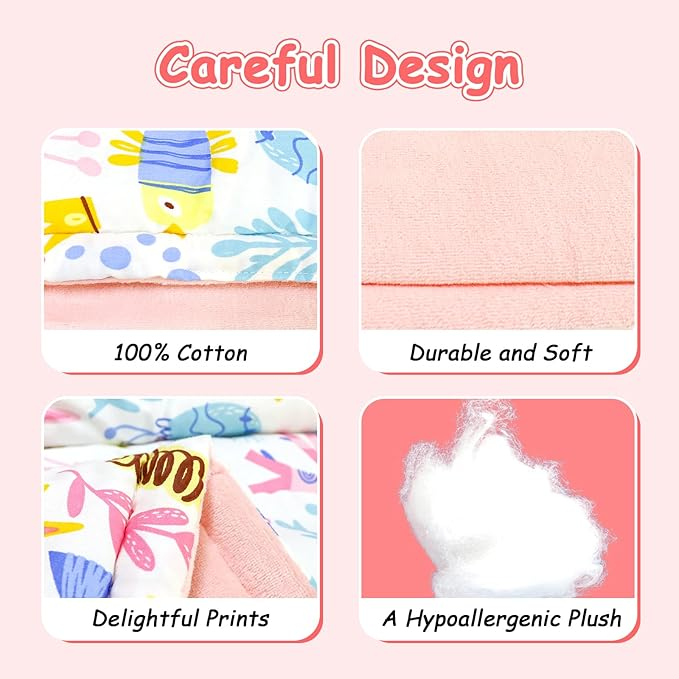 Paturica Bebe ComfortAce 100x130 cm Roz, 100% Bumbac, Design Moale si Confortabil [6]