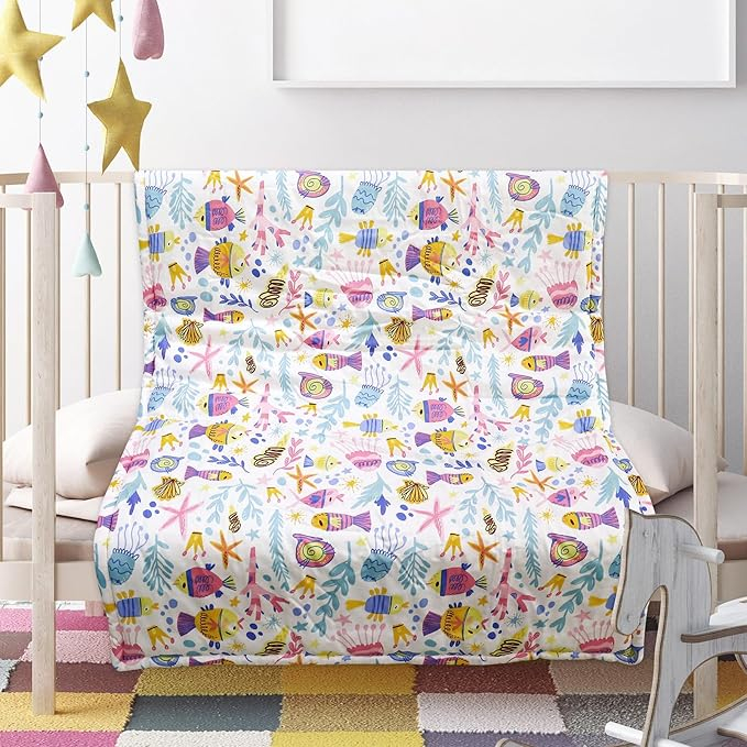 Paturica Bebe ComfortAce 100x130 cm Roz, 100% Bumbac, Design Moale si Confortabil [3]