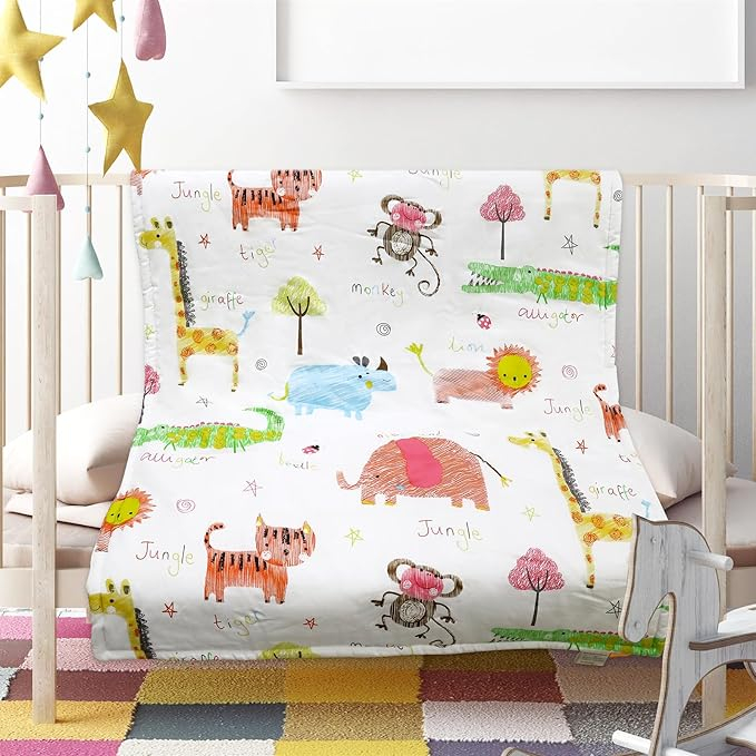 Paturica Bebelusi ComfortAce Sydney 75x100 cm Alb, Model Animal, Unisex, Moale si Confortabila [5]