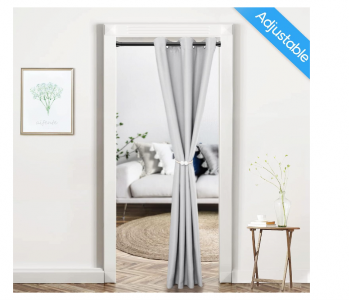 Bară dus tensionată 70–130 cm – fără găurire, capete antialunecare, negru/argintiu [8]