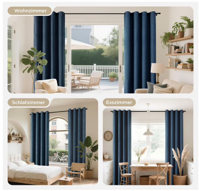 raperii termoizolate blackout pentru dormitor și living, 2 panouri, izolare termică și protecție solară [9]