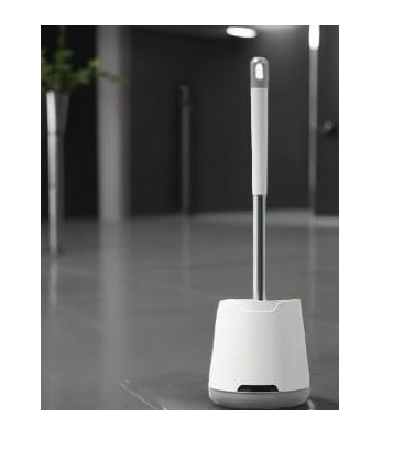 Perie de toaletă din silicon cu mâner din oțel inoxidabil [3]