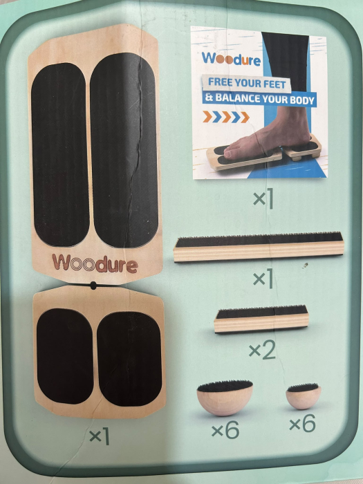Woodure Set antrenament pentru picioare si echilibru, placa modulara pentru glezne, coordonare si stabilitate, 18 piese [2]