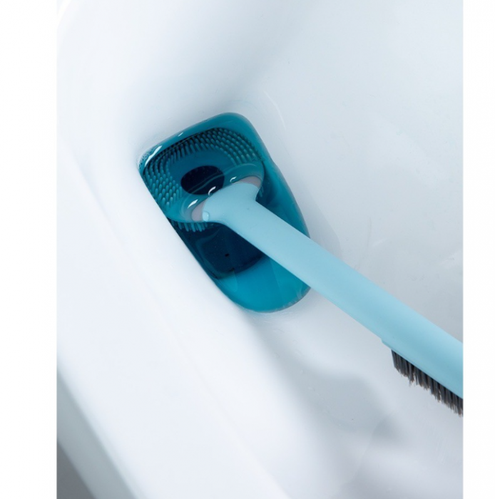 Perie WC cu suport perete din pvc, 2 piese, Wei [3]