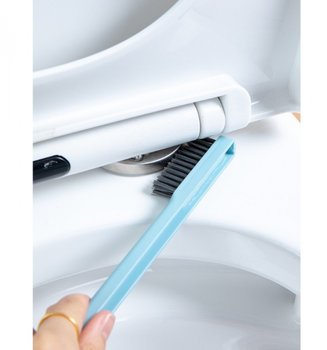 Perie WC cu suport perete din pvc, 2 piese, Wei [2]