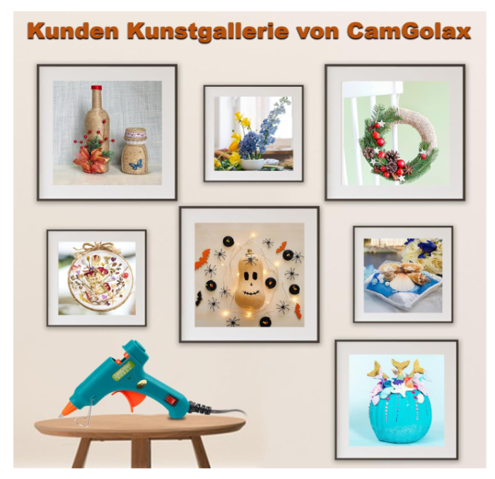 Pistol de lipit cu silicon, set complet cu 30 tuburi incluse, adeziv termic pentru DIY, hobby, craft și reparații mici [5]