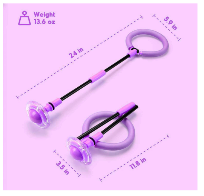 Jucărie de exterior cu LED pentru copii – Minge săritoare luminoasă cu cerc, efect flash, pentru joacă activă [2]