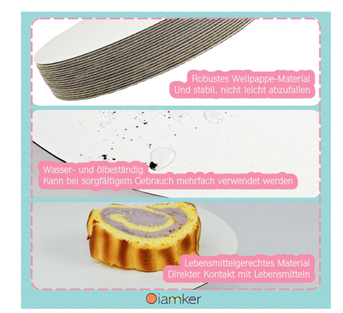 Platou rotund reutilizabil – set 20 buc x 25 cm, 2,5 mm, suport pentru torturi și deserturi [3]