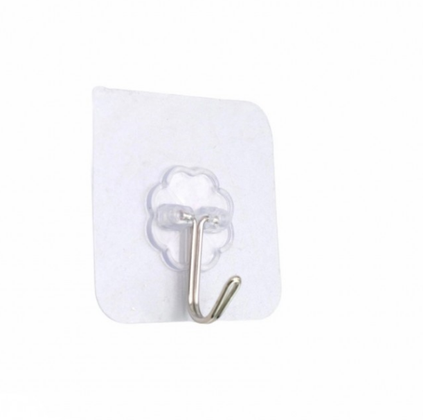 Cuier cu adeziv super rezistent, suport baie, suport prosop/halat, transparent [2]
