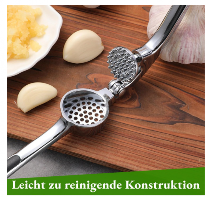 Presă usturoi din inox – Rhumex - design ergonomic, curățare rapidă [7]