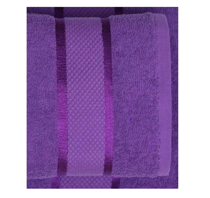 Prosop de baie 50x90 cm, bumbac, densitate 400 g/mp, Mov [2]