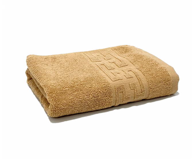 Prosop de baie 50x90 cm, bumbac, densitate 500 g/mp, Maro [2]