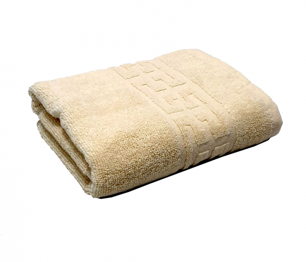 Prosop de baie 50x90 cm, bumbac, densitate 500 g/mp, Crem [2]