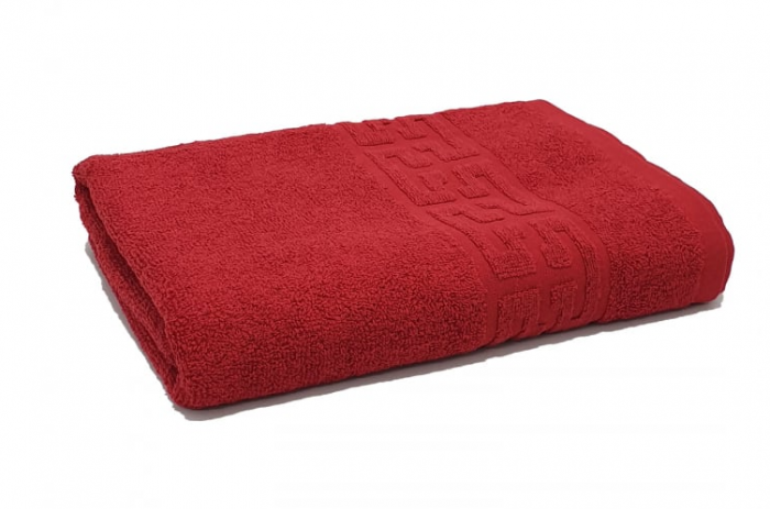 Prosop de baie 70x130 cm, bumbac, densitate 500 g/mp, Rosu [2]