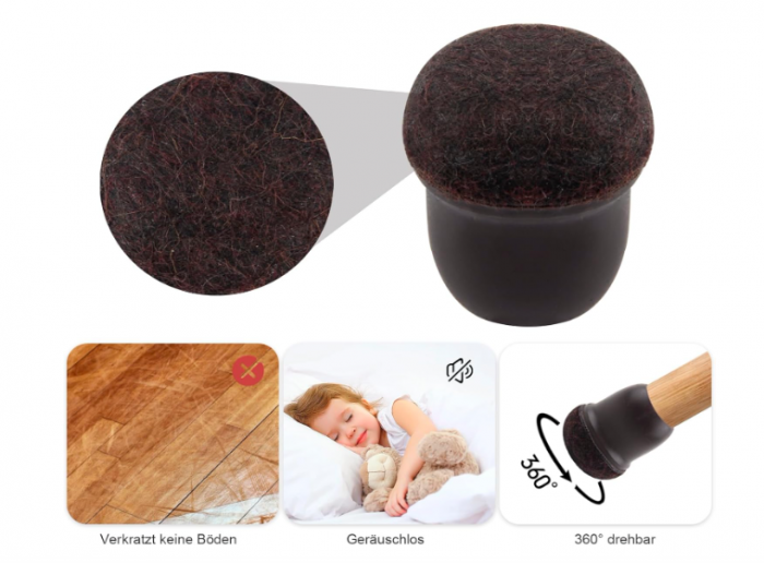 Protectii pentru Picioarele Scaunelor, 16buc/set QINGHEC [3]