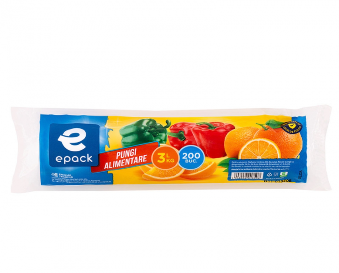 Pungi Alimentare Epack 3 Kg, 200 buc rola