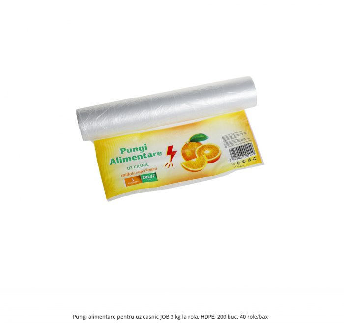 Pungi alimentare pentru uz casnic FRESH 3L, 35 x 25 cm, 200 buc./rola [2]