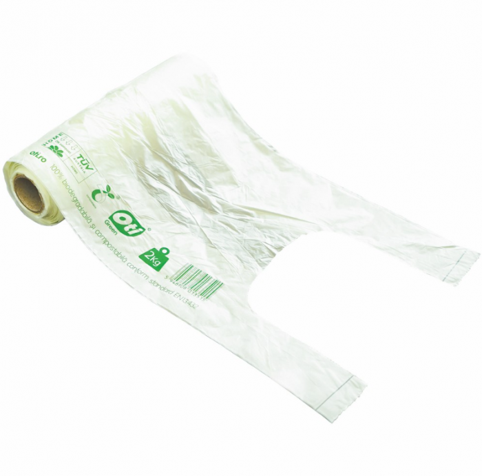 Pungi biodegradabile cf standard EN13432, 32x33cm, 2kg, 100 buc./rola [2]