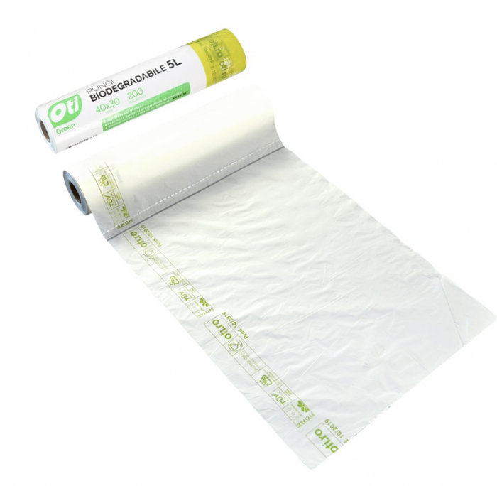 Pungi biodegradabile cf standard EN13432, 40x30 cm, 200 buc./rola, 5L [2]