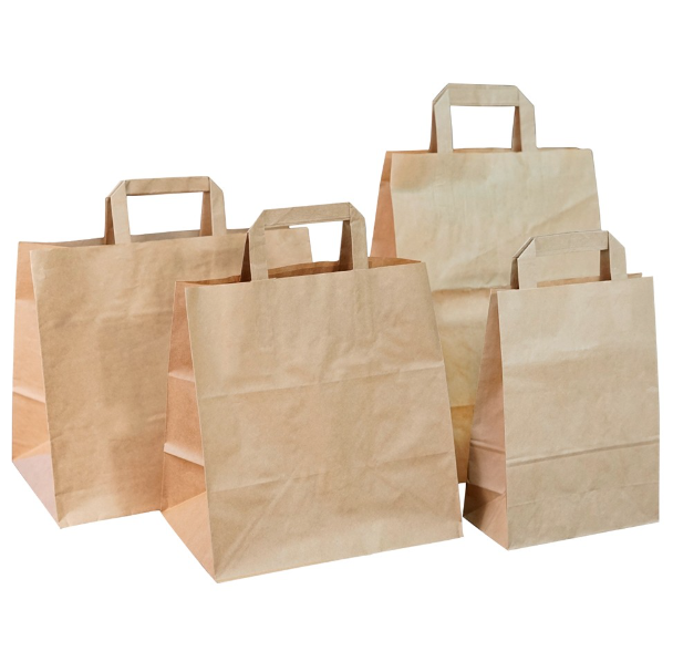 Sacosa hartie KN cu maner banda, 26x17x27cm, 50 buc./set [2]