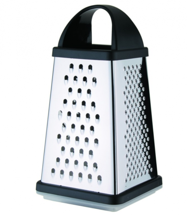 Razatoare manuala cu 4 fete din otel inoxidabil, Bohmann, ascutita, maner soft-touch, recipient colectare [2]