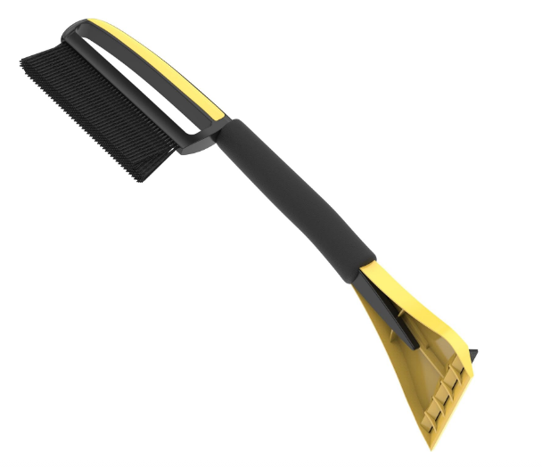 Răzuitor gheață auto AUPROTEC Comfort – mâner antiderapant, negru-galben [2]