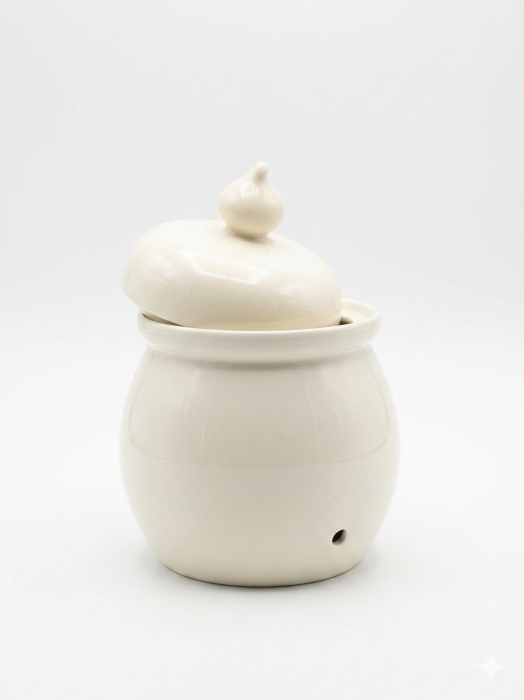 Recipient depozitare ceapa, 25 cm inaltime, 16 cm diametru, capac, aerisire, depozitare legume, bucatarie [2]