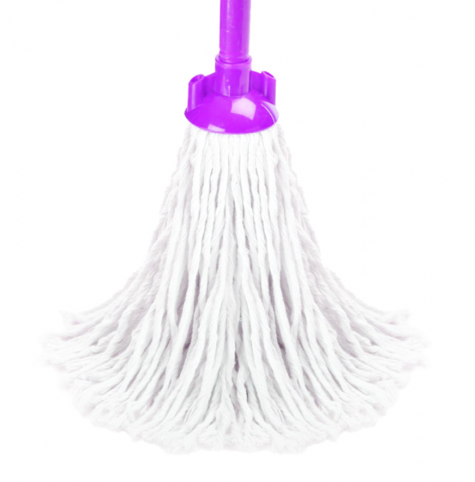 Rezerva mop bumbac OTI cu montura mov si fibre albe, 250 g [2]