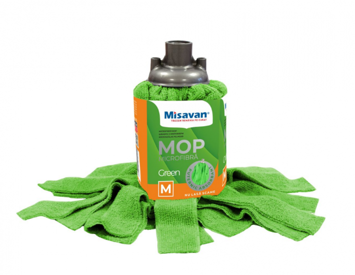 Rezerva mop Misavan, microfibra, Green, marime M - 90016202