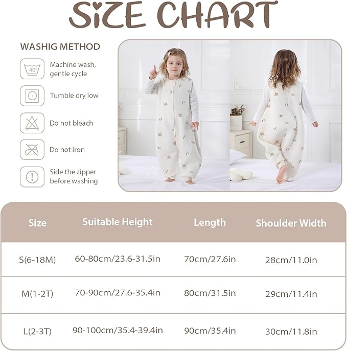 Sac de dormit fara maneci / sleeveless pentru copii – bumbac combed, dimensiuni S si M, respirabil [6]
