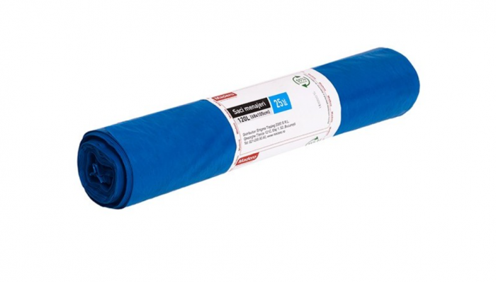 Saci menajeri 120L, Madero, grosi, albaștri (LDPE), 25buc/rola [3]