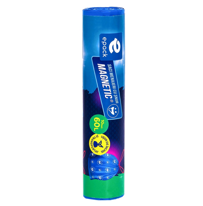 Saci menajeri HDPE Snur Albastru MAGNETIC 60L 10 BUC [3]