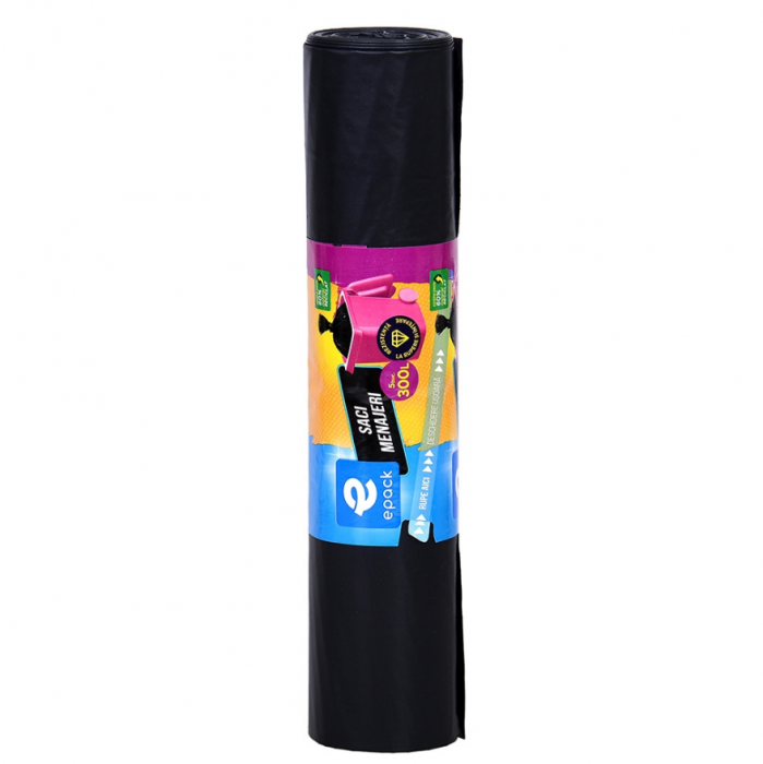 Saci Menajeri Epack LDPE Negru 300L, 5 Buc [3]