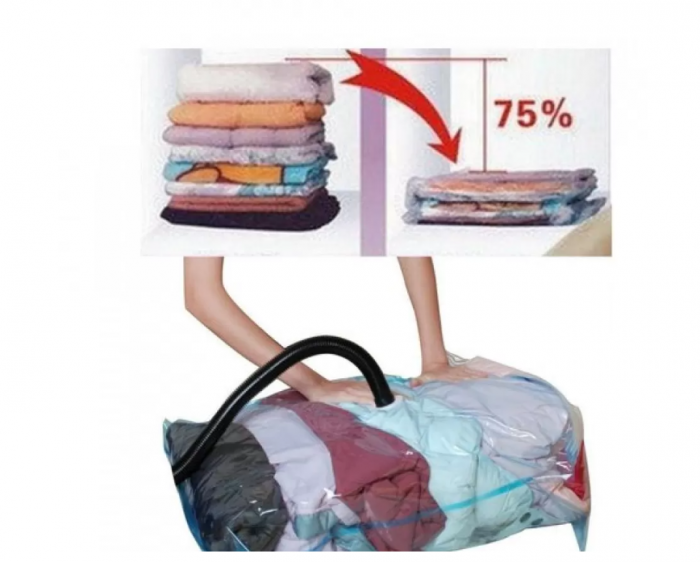 Saci vacuum pentru depozitare, 1 buc XXXL, 100x80 cm, & 1 buc L, 70x50 cm [2]