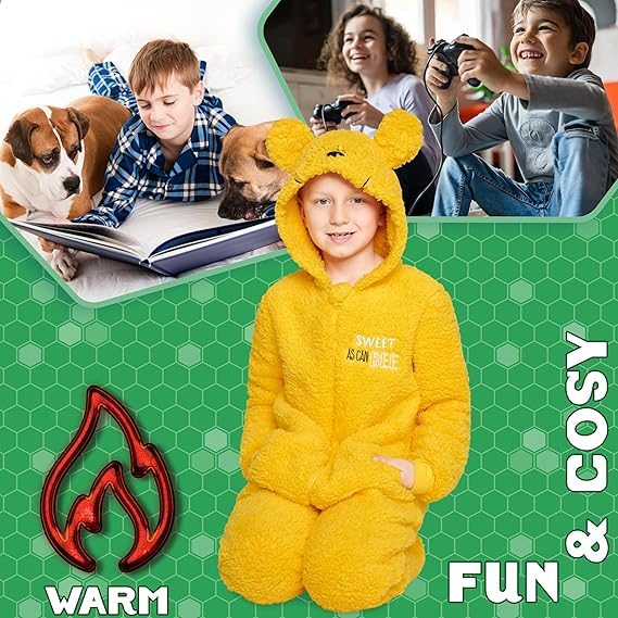Salopetă Disney,Winnie drăgălașă pentru fete si baieti 5-6 ani, galbenă, [3]
