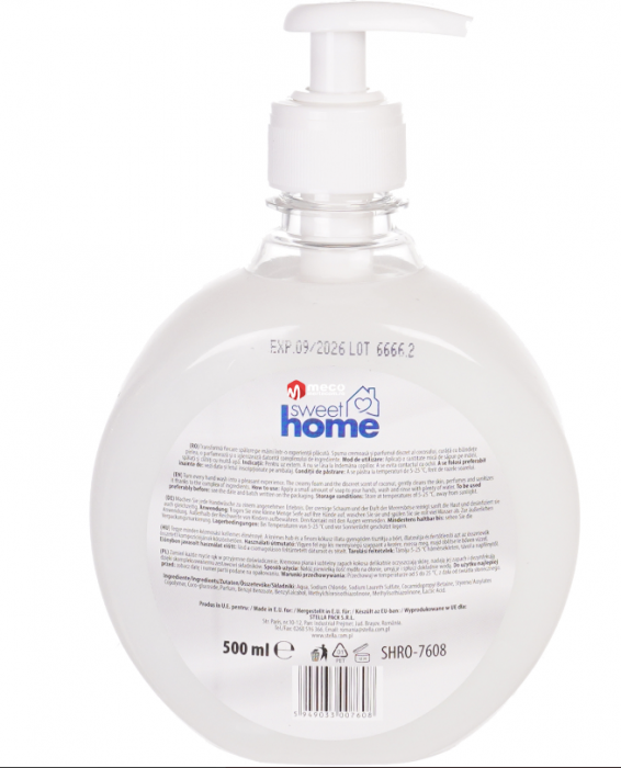 Sapun lichid Sweet Home 500ml (Lapte & Cocos) - SH 7608 [2]