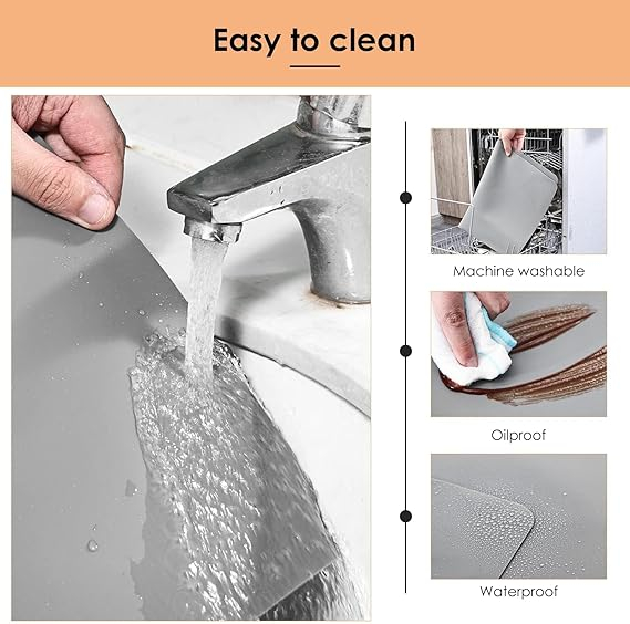 Covoras silicon extra large 60 x 80 cm, 1.5 mm, anti-alunecare, rezistent la caldura, pentru DIY, pictura, rasina, cusut [2]