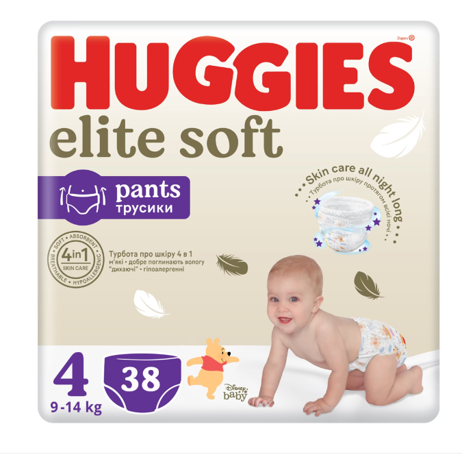 Scutece chilotel Huggies Elite Soft Pants 4, 9-14 kg, 38 buc [2]