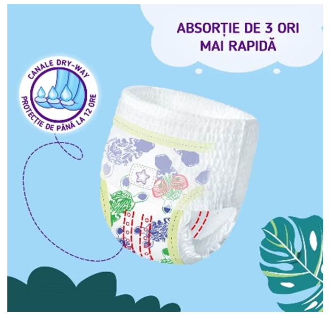 Scutece-chilotel Pufies Pants Fashion & Nature Maxi, Marimea 4, 9-15 kg, 44 buc [3]