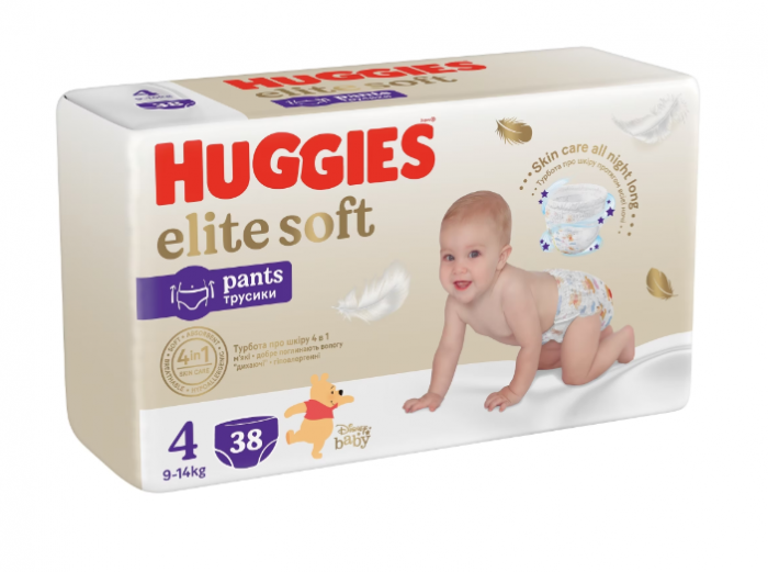 Scutece chilotel Huggies Elite Soft Pants 4, 9-14 kg, 38 buc