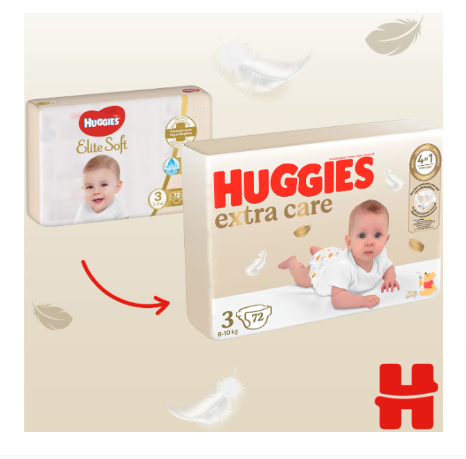 Scutece Huggies extra care 3, 6-10 kg, 72 buc [2]